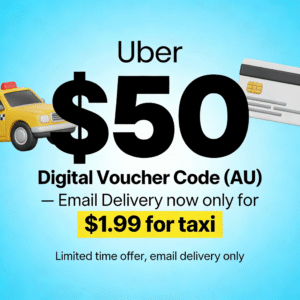 Uber $50 e-voucher code (Australia) – sent by email